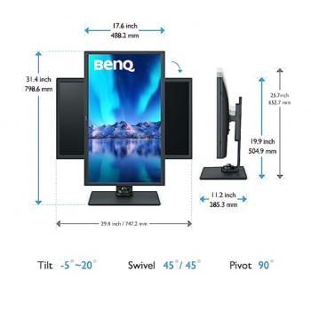 BENQ SW321C 32" 4K - MONITOR BENQ 32" 4K 99% ADOBE RGB PARA FOTOGRAFOS PROFESIONALES